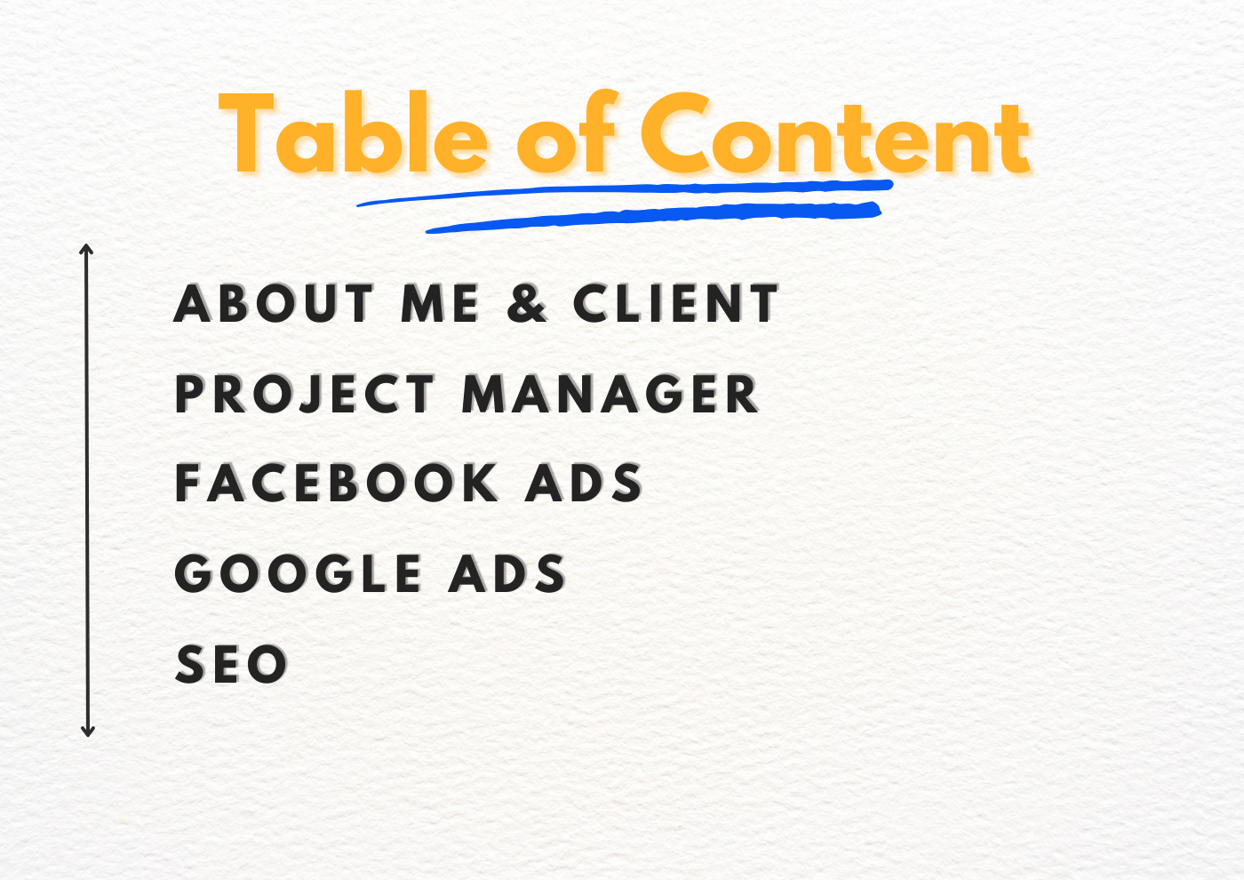 table of content